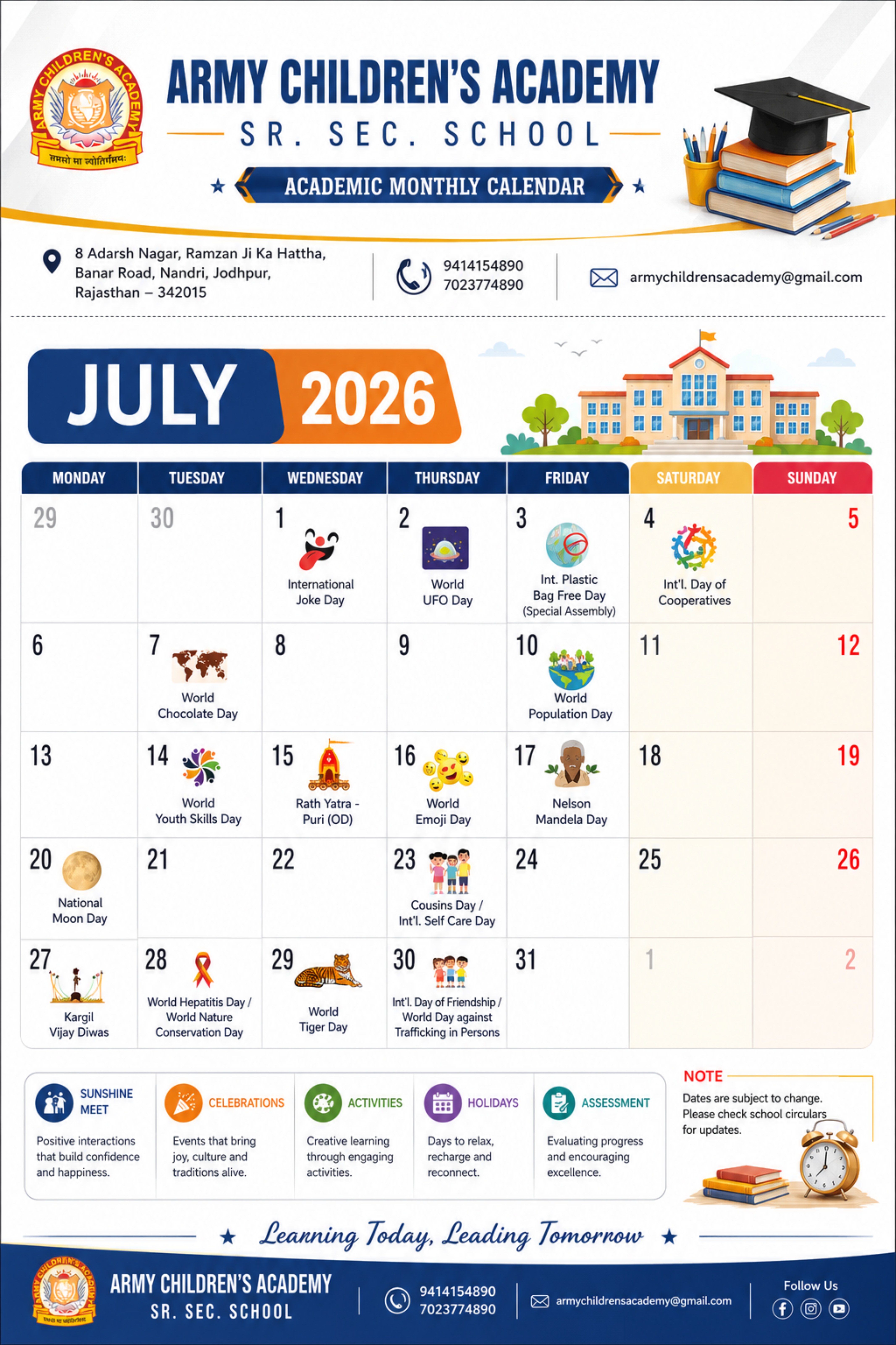 July calendar